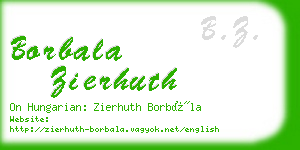 borbala zierhuth business card